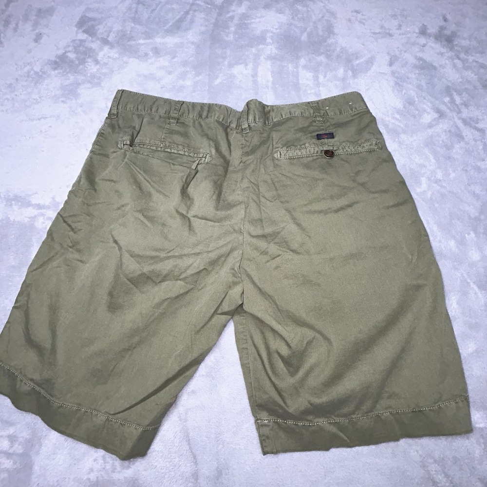 Faherty Shorts Mens 33 Olive Green Chino Casual Cotton Lyocell